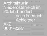 Architektur in Nieder?sterreich Im 20. Jahrhundert Nach Friedrich Achleitner