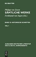 S?mtliche Werke. Bd 15: Historische Schriften. Bd 15/Tl 1