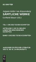 S?mtliche Werke, Band 1, Die deutschen Schriften