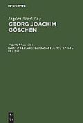 Georg Joachim G?schen, Band 2, Verlagsbibliographie G?schen 1785 bis 1838