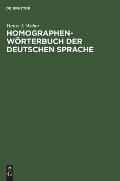 Homographen-W?rterbuch Der Deutschen Sprache