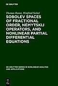 Sobolev Spaces of Fractional Order, Nemytskij Operators, and Nonlinear Partial Differential Equations