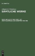 S?mtliche Werke, Band 24B, An die Unschuld, 1815 (Text-Nachtrag) und Schriften von 1816