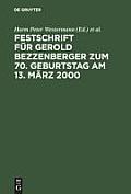 Festschrift F?r Gerold Bezzenberger Zum 70. Geburtstag Am 13. M?rz 2000: Rechtsanwalt Und Notar Im Wirtschaftsleben
