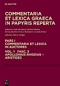 Commentaria Et Lexica Graeca in Papyris Reperta (Clgp), Fasc. 3, Apollonius Rhodius - Aristides