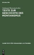 Texte Zur Geschichte Des Montanismus