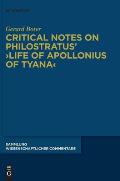 Critical Notes on Philostratus' >Life of Apollonius of Tyana