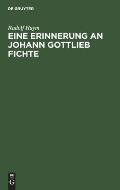 Eine Erinnerung an Johann Gottlieb Fichte