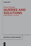 Queries and Solutions: Studies in Greek Literature