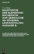 Planimetrie Und Arithmetik Nebst Den Anfangsgr?nden Der Trigonometrie Und Stereometrie Und Drei Anh?ngen