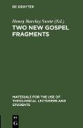Two New Gospel Fragments