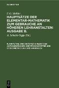 Planimetrie Und Arithmetik Nebst Den Anfangsgr?nden Der Trigonometrie Und Stereometrie Und Drei Anh?ngen