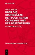 ?ber Die Grunds?tze Der Politischen ?konomie Und Der Besteuerung