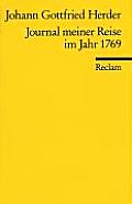 Journal Meiner Reise im Jahre 1769 Johann Gottfried Herder