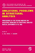 Unilateral Problems in Structural Analysis: Proceedings of the Second Meeting on Unilateral Problems in Structural Analysis, Ravello, September 22-24,
