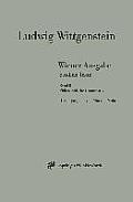Wiener Ausgabe Studien Texte: Band 5: Philosophische Grammatik