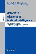 Ai*ia 2013: Advances in Artificial Intelligence: XIIIth International Conference of the Italian Association for Artificial Intelligence, Turin, Italy,