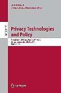Privacy Technologies and Policy: Second Annual Privacy Forum, Apf 2014, Athens, Greece, May 20-21, 2014, Proceedings