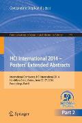 Hci International 2014 - Posters' Extended Abstracts: International Conference, Hci International 2014, Heraklion, Crete, June 22-27, 2014. Proceeding