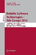 Reliable Software Technologies - Ada-Europe 2014: 19th Ada-Europe International Conference on Reliable Software Technologies, Paris, France, June 23-2