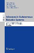 Advances in Autonomous Robotics Systems: 15th Annual Conference, Taros 2014, Birmingham, Uk, September 1-3, 2014. Proceedings