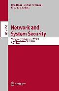 Network and System Security: 8th International Conference, Nss 2014, Xi'an, China, October 15-17, 2014. Proceedings