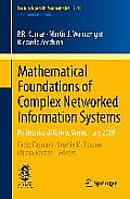 Mathematical Foundations of Complex Networked Information Systems: Politecnico Di Torino, Verr?s, Italy 2009