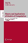 Theory and Applications of Models of Computation: 12th Annual Conference, Tamc 2015, Singapore, May 18-20, 2015, Proceedings