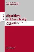 Algorithms and Complexity: 9th International Conference, Ciac 2015, Paris, France, May 20-22, 2015. Proceedings
