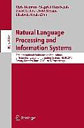 Natural Language Processing and Information Systems: 20th International Conference on Applications of Natural Language to Information Systems, Nldb 20