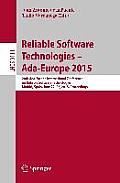 Reliable Software Technologies - Ada-Europe 2015: 20th Ada-Europe International Conference on Reliable Software Technologies, Madrid Spain, June 22-26