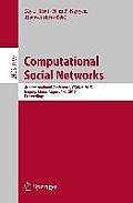 Computational Social Networks: 4th International Conference, Csonet 2015, Beijing, China, August 4-6, 2015, Proceedings