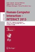 Human-Computer Interaction - Interact 2015: 15th Ifip Tc 13 International Conference, Bamberg, Germany, September 14-18, 2015, Proceedings, Part III