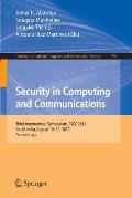 Security in Computing and Communications: Third International Symposium, Sscc 2015, Kochi, India, August 10-13, 2015. Proceedings