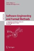 Software Engineering and Formal Methods: 13th International Conference, Sefm 2015, York, Uk, September 7-11, 2015. Proceedings