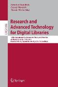 Research and Advanced Technology for Digital Libraries: 19th International Conference on Theory and Practice of Digital Libraries, Tpdl 2015, Pozna