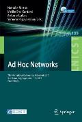 AD Hoc Networks: 7th International Conference, Adhochets 2015, San Remo, Italy, September 1-2, 2015. Proceedings
