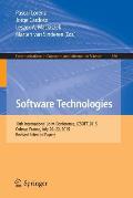 Software Technologies: 10th International Joint Conference, Icsoft 2015, Colmar, France, July 20-22, 2015, Revised Selected Papers