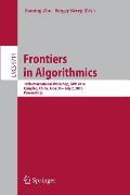 Frontiers in Algorithmics: 10th International Workshop, Faw 2016, Qingdao, China, June 30- July 2, 2016, Proceedings