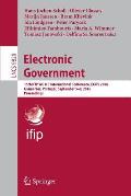 Electronic Government: 15th Ifip Wg 8.5 International Conference, Egov 2016, Guimar?es, Portugal, September 5-8, 2016, Proceedings