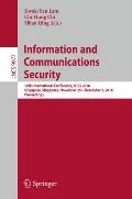 Information and Communications Security: 18th International Conference, Icics 2016, Singapore, Singapore, November 29 - December 2, 2016, Proceedings