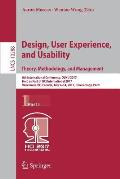Design, User Experience, and Usability: Theory, Methodology, and Management: 6th International Conference, Duxu 2017, Held as Part of Hci Internationa
