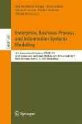 Enterprise, Business-Process and Information Systems Modeling: 18th International Conference, Bpmds 2017, 22nd International Conference, Emmsad 2017,