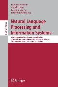 Natural Language Processing and Information Systems: 22nd International Conference on Applications of Natural Language to Information Systems, Nldb 20