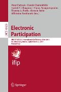 Electronic Participation: 9th Ifip Wg 8.5 International Conference, Epart 2017, St. Petersburg, Russia, September 4-7, 2017, Proceedings