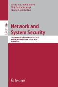 Network and System Security: 11th International Conference, Nss 2017, Helsinki, Finland, August 21-23, 2017, Proceedings