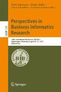 Perspectives in Business Informatics Research: 16th International Conference, Bir 2017, Copenhagen, Denmark, August 28-30, 2017, Proceedings