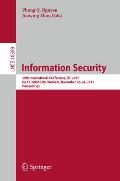 Information Security: 20th International Conference, Isc 2017, Ho Chi Minh City, Vietnam, November 22-24, 2017, Proceedings