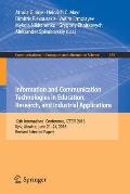 Information and Communication Technologies in Education, Research, and Industrial Applications: 12th International Conference, Icteri 2016, Kyiv, Ukra