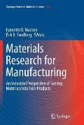 Materials Research for Manufacturing: An Industrial Perspective of Turning Materials Into New Products